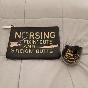 Nurse Wine Glass and Pouch set